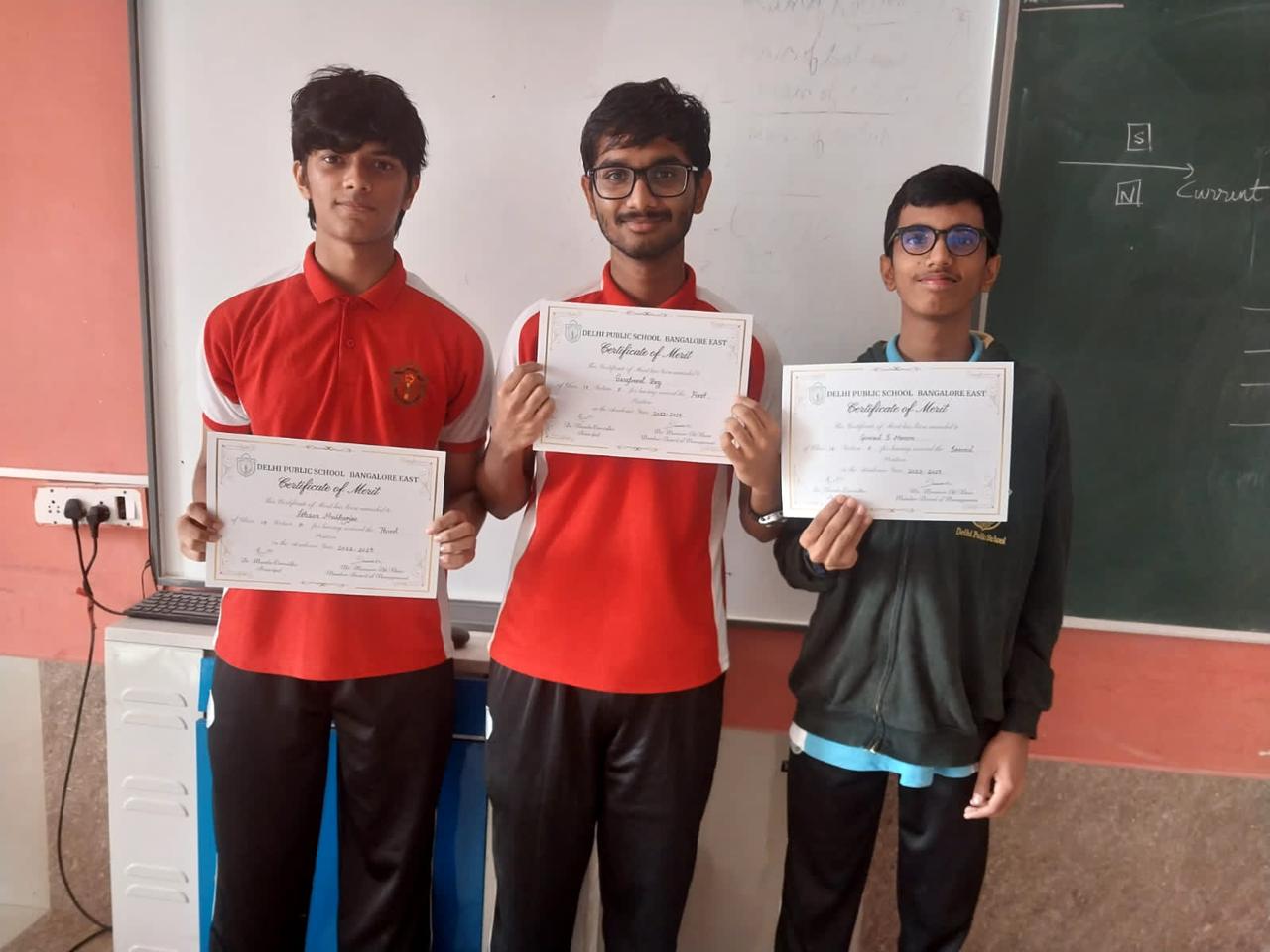 Awarded Merit Certificate for being among the Top 3 students in high school